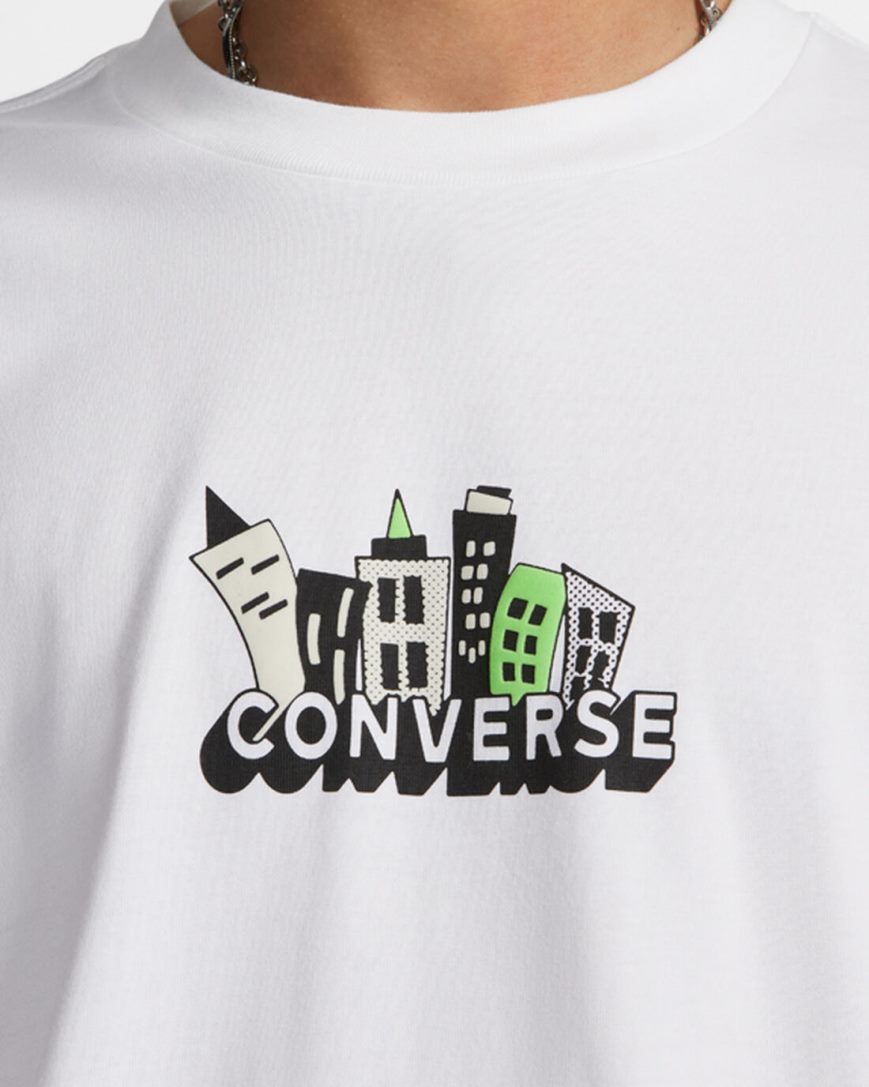 Men's Converse Spring Up Graphic T-Shirts White | AU C9368I
